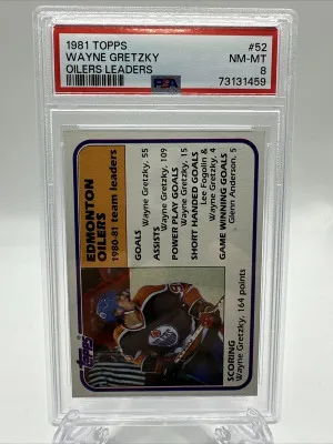 1981-82 Topps Wayne Gretzky Edmonton Oilers Team Leaders #52 front